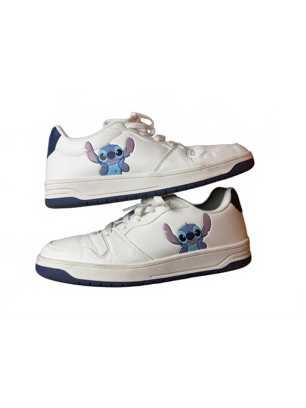 Disney White Stitch Character Sneakers shoes sz 10 womens
